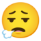 Face Exhaling emoji on Google